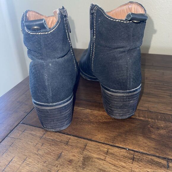 Pikolinos Womens Andorra Black Leather Bootie Boot Shoe 39 US 8.5 Comfort - Picture 5 of 10